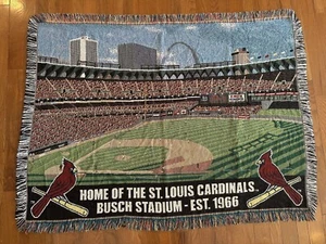 Northwest Company St. Louis Busch Stadium Cardinals Woven Throw Blanket 60"x46" - Picture 1 of 13