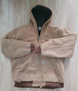 XLT Carhartt J140 BRN Sudadera con Capucha Edredón Forrado Pato Abrigo Chaqueta Envejecida Tostado XL Alto - Imagen 1 de 8