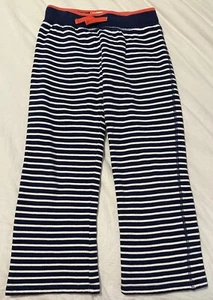 Mini Boden Navy Striped SweatPants Wide Leg Girls Size 10 - Picture 1 of 2