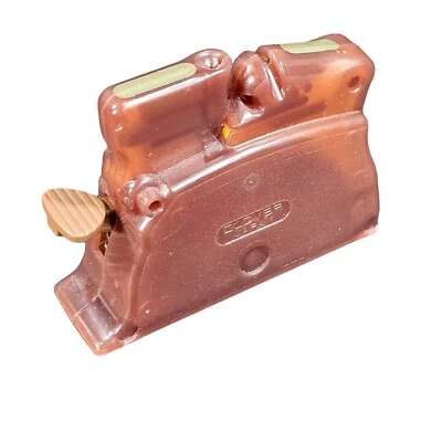 Cortadora de hilo de trébol soporte naranja marrón Japón vintage Foto 1 de 4