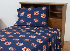 Juego de hojas de tigres Auburn Covers Everything cómodas, fondo de color de equipo, - Imagen 1 de 5