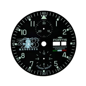 FORTIS dial for Valjoux 7750 black 35.2 mm 'Mangusta 48' - Picture 1 of 1