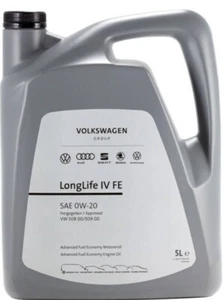 Olio 5L originale VW Longlife IV FE 0W20 Volkswagen Skoda Audi Seat - Foto 1 di 3