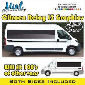 L3 CITROEN RELAY MOTORHOME CAMPER VAN STRIPES GRAPHICS DECALS ANY COLOUR 017 - Picture 1 of 4