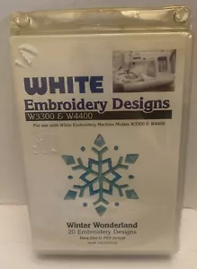 Weiße Stickdesigns Winterwunderland W3300 W4400 - Bild 1 von 6