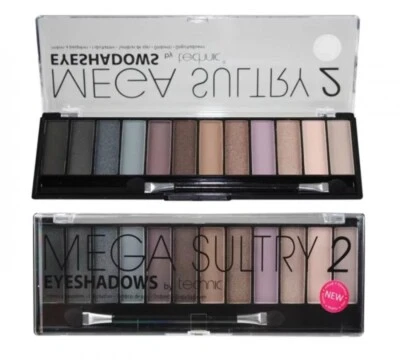Nude Palette Eyeshadow Technic 12 Shade Naked Brown Natural Smokey Mega Sultry 2 - Image 1 of 4