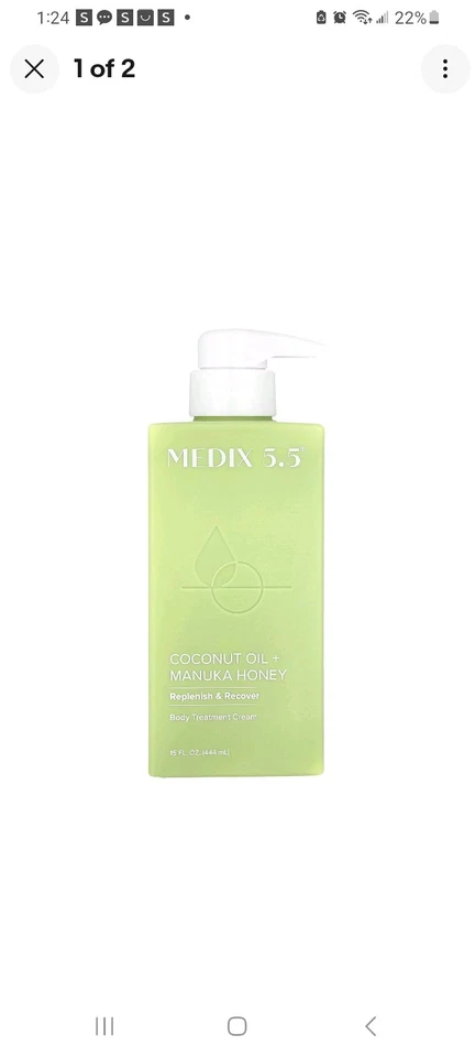 Medix 5.5 Body  Cream, Coconut Oil + Manuka Honey, 15 fl oz (444 ml) - Image 1 of 1