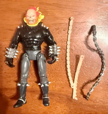 Vintage 1995 Marvel ToyBiz Inc Ghost Rider with Chain 5" Action Figure Complete - Image 1 of 4