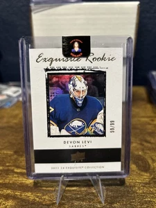 2023-24 UD Exquisite Collection Rookies Devon Levi #R-DL Gold /99 - Picture 1 of 2