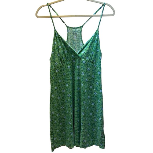 UNDERCOVER Prendisole donna Secret Treasures verde stampa calico racerback taglia small