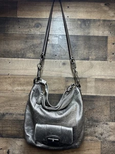 COACH KRISTEN Metallic Bronze Leather Hobo Shoulder Purse Bag H1076 - 14783 - Picture 1 of 13