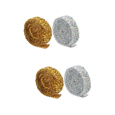  2 Pieces Dekobänder Selbstklebende Strassband DIY -Kleidungszubehör - Bild 1 von 4
