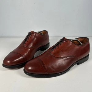 Allen Edmonds 11 EEE Byron Oxfords Chile Marrón $425 Suela de Cuero EE. UU. Cordobés - Imagen 1 de 15
