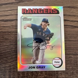 Jon Gray 2024 Topps Heritage High Number #335 Silver Refractor /225 Texas Ranger - Bild 1 von 2
