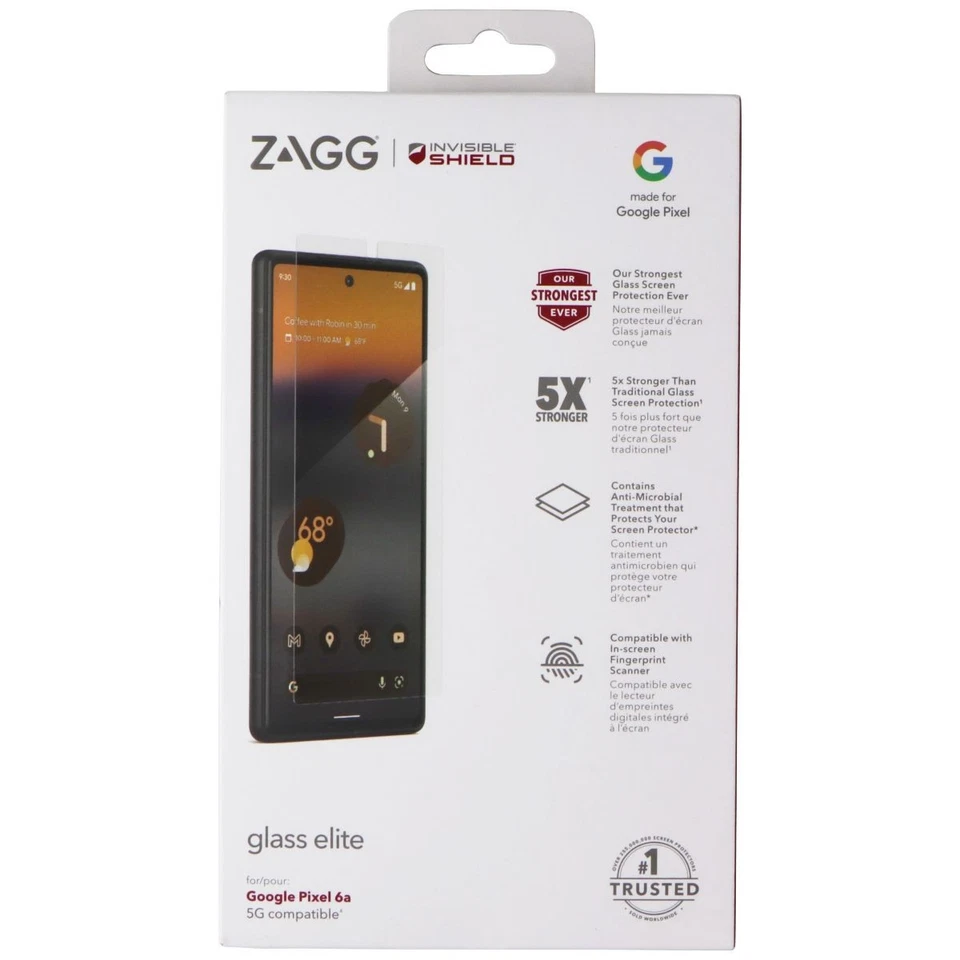 ZAGG InvisibleShield (Glass Elite) Screen Protector for Google Pixel 6a - Clear - Image 1 of 1