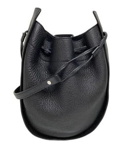 Bandolera de hombro The Row de cuero con cordón negra usada - Imagen 1 de 8
