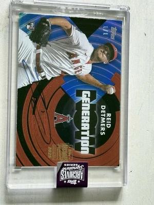 2025 Topps Archives Signature 2022 Topps Generation Now RC Auto Reid Detmers 1/1 - Image 1 of 2