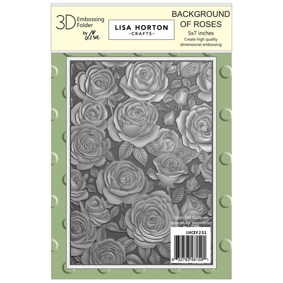 Lisa Horton - Background of Roses 3D Emobssing Folder - Image 1 of 1