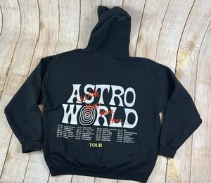Travis Scott Astroworld Tour Black Hoodie Wish You Were Here Size Large - Picture 1 of 8
