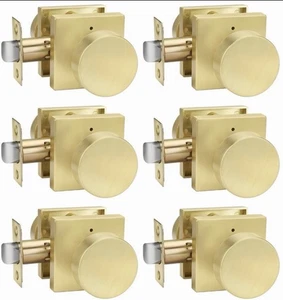 goldenwarm Privacy Gold Interior Door Knobs ZincAlloy Heavy Duty - Picture 1 of 2