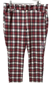 NWT Old Navy Pixie Skinny High Rise Ankle Plaid Dress Pants Womens Size 16 - Picture 1 of 10