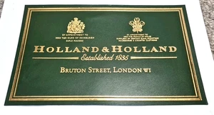 Estuche de cuero para escopeta/fusil de cuero con etiqueta comercial Green HOLLAND & HOLLAND - Imagen 1 de 2