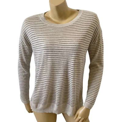 DAISY FUENTES Womens Size Small Striped Light Weight Long Sleeve Sweater - Image 1 of 4
