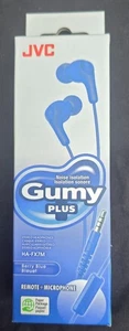 JVC Gumy Plus HA-FX7M Berry Blue Stereo Headphones - Picture 1 of 5