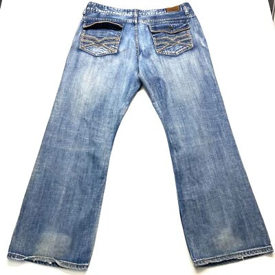Urban Up Bootcut Jeans Men's 38 X 32 Blue Denim 100% Cotton 5-Pockets Zip Fly - Image 1 of 4