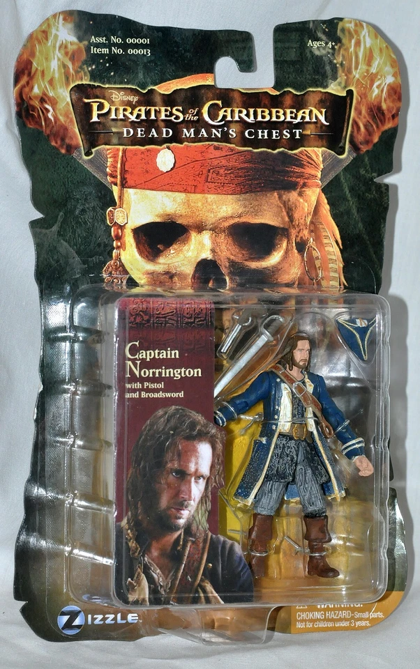 2006 Zizzle Pirates of The Caribbean Dead Man's Chest Captain Norrington Figure