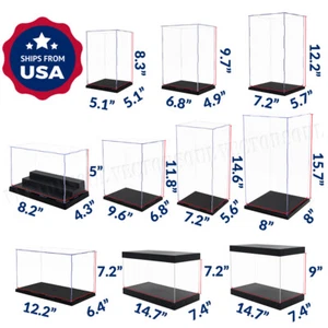 Acrylic Display Case Dustproof Box 1/6 Action Figures Large Collectibles US 16” - Picture 1 of 32