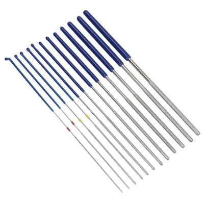 Mini Round Flexible Diamond Coated Needle Files Soft Grip Handles 12pc In Case - Image 1 of 4