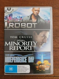 I, Robot  + Minority Report + Independence Day PAL DVD 3 Disc R4 Free Post - Picture 1 of 8