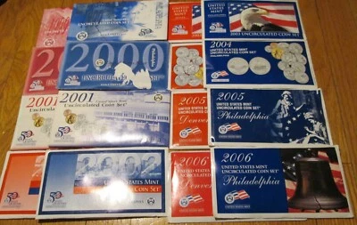 1999 - 2006 Mint Set U.S. Mint P & D Uncirculated 8 Sets COA  State Quarters - Image 1 of 4