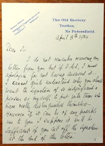 Major-General George Glas Sandeman Carey (1867-1948) Signed Letter - Picture 1 of 3