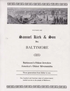 Original 1929 Samuel Kirk & Sons Silver Baltimore Print-Ad / Great Art of 1829 - Bild 1 von 1