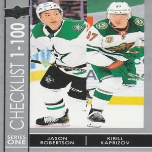 Checklist Card - 2021/2022 Upper Deck Series 1 Hockey Cards 1-100 - Number 199 - Picture 1 of 2