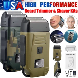 USB Electric Beard Shaver Trimmer Razor Hair Beard Shaving Rechargeable US SHIP - Picture 1 of 36
