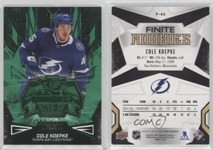 2022-23 SPx Finite Rookies Green /199 Cole Koepke #F-45 Rookie RC