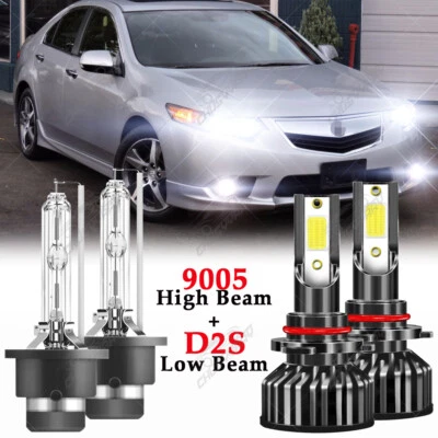 Kit de 4 bombillas LED delanteras 6000K para haz alto y bajo Acura TSX 2009-2014 Foto 1 de 4