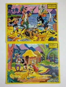 Vintage Walt Disney Puzzles 30 Pieces by Jaymar Mickey Donald Goofy Lot of 2 - Picture 1 of 7