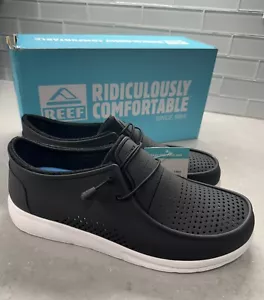 Zapatos de barco cómodos sin cordones negros Reef Water Coast para hombre talla 12 - Imagen 1 de 5