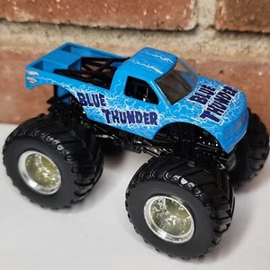 Hot Wheels Monster Jam 1:64 Loose Truck Blue Thunder Light Blue Straight Axles - Picture 1 of 4