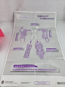 2007 Transformers Constructicon Combiners DEVASTATOR MANUAL ONLY - Picture 1 of 12