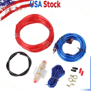 Kit de Cable de Audio para Coche 1500W Amplificador Instalación RCA Subwoofer Subcableado Calibre 8 - Imagen 1 de 17