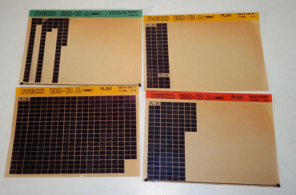 Microfich Catalogue des Pièces / Parties List Iveco 130 13 A De 11/1990 - Photo 1/1