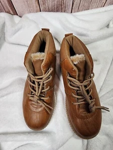 Oshkosh Faux Fur Hiking Boots Toddler, Brown, Size 2M - Picture 1 of 11