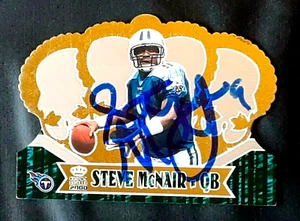 STEVE MCNAIR TENN TITANS QB SIGNED AUTOGRAPHED 2000 CROWN ROYALE FOOTBALL CARD - Picture 1 of 2