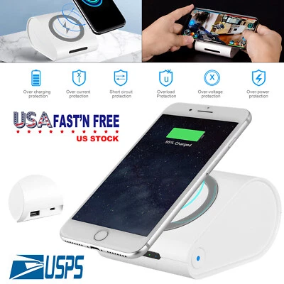 Wireless Fast Charger Power Bank 10000mAh Portable Battery For Phone charge - Image 1 of 4