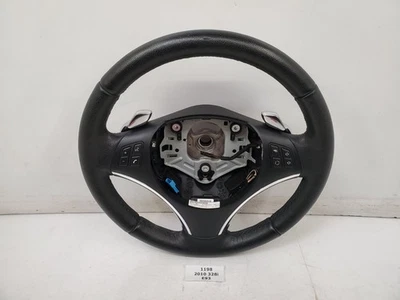 ✅ 06-10 OEM BMW E90 E92 E93 Sport Steering Wheel Black LEATHER w/ Shifters - Image 1 of 4